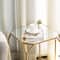 Glitzhome® Gold Metal Square Accent Table with Glass Top Set